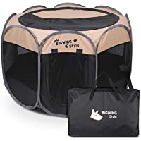 BIGWING Style Parque para Perros-Parque Mascota de Juego Entrenamiento Dormitorio Perro Gato Conejo Octágono Plegable…